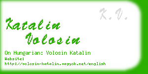 katalin volosin business card